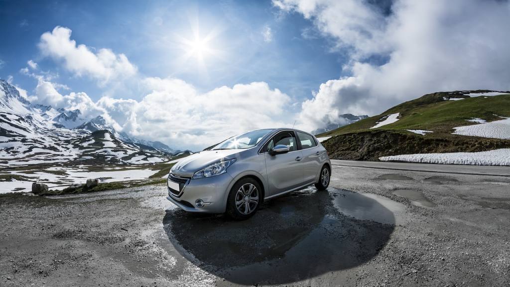 peugeot, cielo celeste, coche, Pixabay