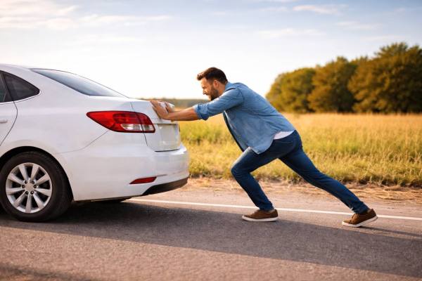 Mecánico revisando el motor de un automóvil