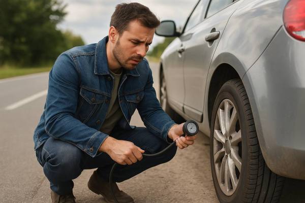 Mecánico revisando el motor de un automóvil