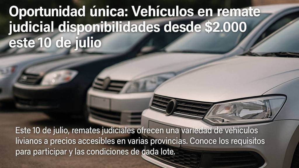 Remates Judiciales: Vehículos a Precios Accesibles