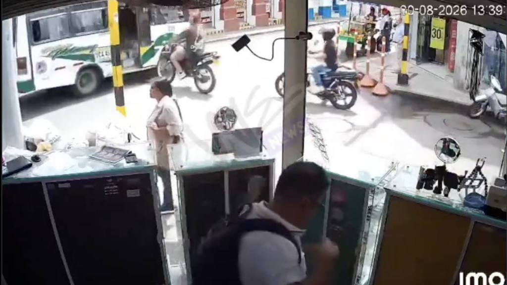 Accidente motociclista, Captura Redes